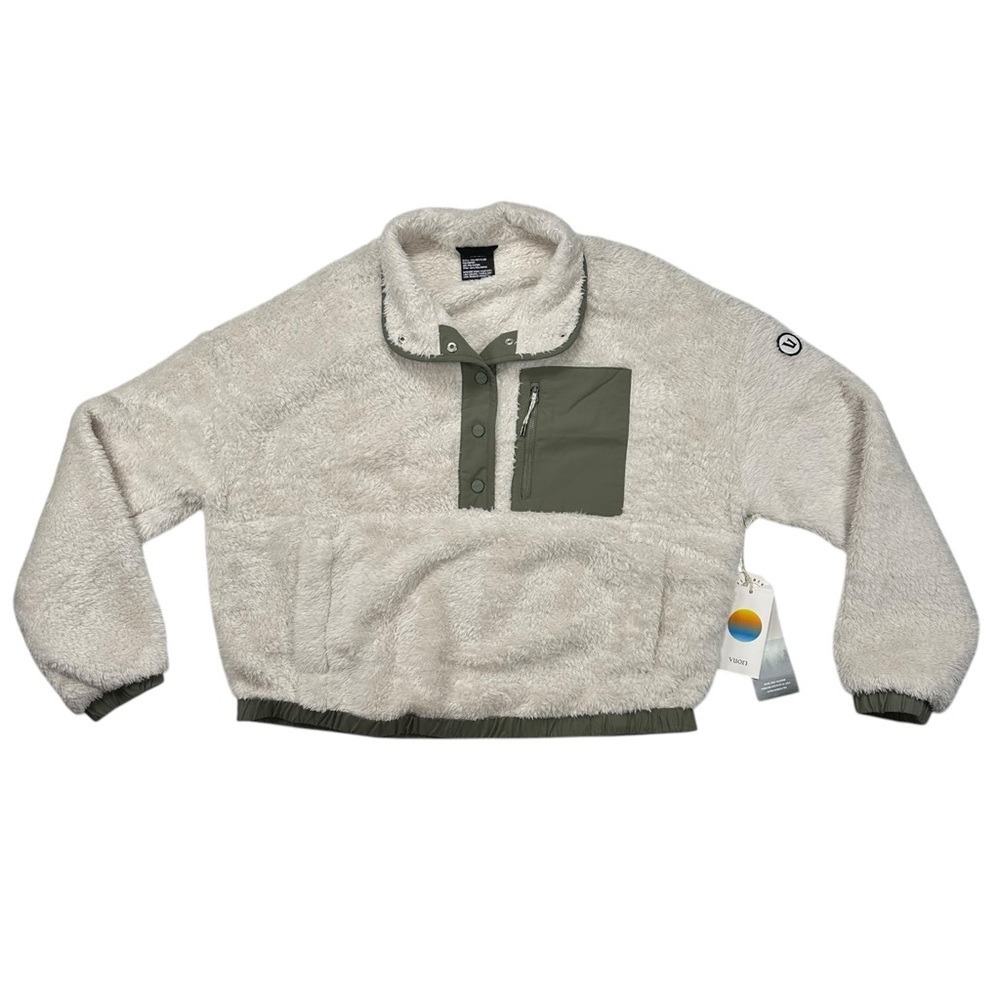 NWT‎ Vuori Cozy Sherpa Popover Dune Size Large VW549